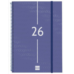 (741461026) FINOCAM AGENDA ESPIRAL YEAR E40-210X297MM SVH TAPA PP AZUL 2026