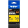 (TZES621) BROTHER CINTA ROTULADORA LAMINADA SUPER ADHESIVA TEXTO NEGRO SOBRE AMARILLO - 9MMX8M