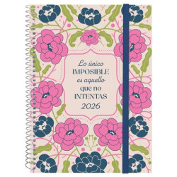 (742232526) FINOCAM AGENDA ESPIRAL DESIGN COLLECTION E10-155X212MM SVH TAPA PP IMPOSIBLE 2026