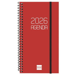 (742737426) FINOCAM AGENDA ESPIRAL OPAQUE E9-94X171MM SVH TAPA PP BURDEOS 2026