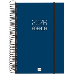 (742871026) FINOCAM AGENDA ESPIRAL OPAQUE E11-165X242MM 1DP TAPA PP AZUL 2026
