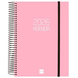 (742914526) FINOCAM AGENDA ESPIRAL OPAQUE E10-155X212MM 1DP TAPA PP ROSA 2026