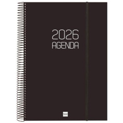 (742926026) FINOCAM AGENDA ESPIRAL OPAQUE E40-210X297MM 1DP TAPA PP NEGRO 2026