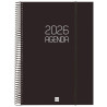 (742926026) FINOCAM AGENDA ESPIRAL OPAQUE E40-210X297MM 1DP TAPA PP NEGRO 2026