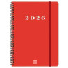(743503026) FINOCAM AGENDA ESPIRAL MY E10-155X212MM SVH TAPA DURA ROJO 2026