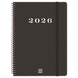 (743506026) FINOCAM AGENDA ESPIRAL MY E10-155X212MM SVH TAPA DURA NEGRO 2026