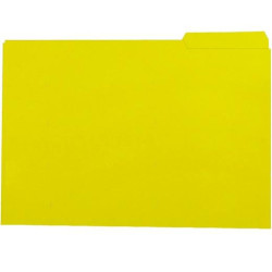 (400040697) GIO SUBCARPETA CON PESTAÑA LATERAL DERECHA FOLIO CARTULINA 250GR AMARILLO INTENSO -50U-