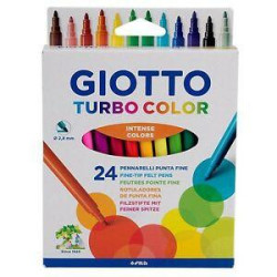 (F417000) GIOTTO ROTULADORES TURBO COLOR SURTIDOS ESTUCHE 24 UD