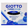 (F456036) GIOTTO ROTULADORES TURBO MAXI NEGRO ESTUCHE 12 UD