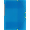 (04801230) GRAFOPLÁS CARPETA CON GOMAS COLORGRAF FOLIO 3 SOLAPAS PP AZUL TRANSLÚCIDO