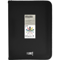 (04802910) GRAFOPLÁS CARPETA ANILLAS MIXTAS 4X25MM CON CREMALLERA I LIKE A4+ PP RÍGIDO OPACO NEGRO