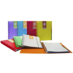 (39425000) GRAFOPLÁS CARPETA 50 FUNDAS ESPIRAL A4 EXTRAÍBLES CALIDAD EXTRA 5 SEPARADORES PP TRANSLÚCIDO RÍGIDO IN & OUT NEGRO