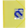 (39833094) GRAFOPLÁS CARPETA CON FUNDAS MAXIPLÁS ESPIRAL A4 30 FUNDAS C/SOBRE PP RÍGIDO TRANSLÚCIDO AMARILLO SOFT