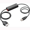(211076-01/85R00AA) HP POLY CABLE DESCOLGADOR ELECTRÓNICO APU-76 USB PARA AURICULAR CS500