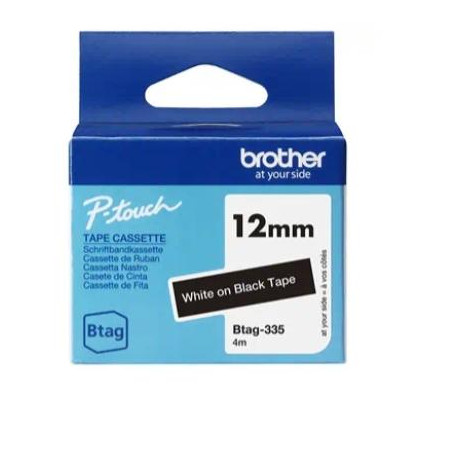 (BTAG335) BROTHER CINTA DOMÉSTICA BTAG BLANCO SOBRE NEGRO - PTN10