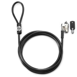 (T1A62AA) HP CABLE DE SEGURIDAD CON LLAVE PARA PORTÁTIL DE 10MM NEGRO