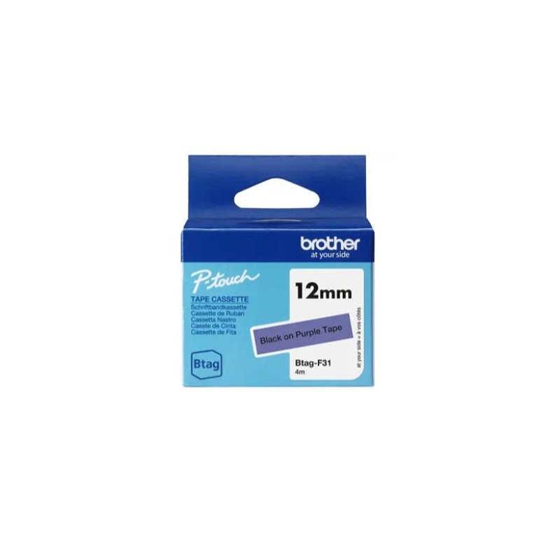 (BTAGF31) BROTHER CINTA DOMÉSTICA BTAG NEGRO SOBRE MORADO - PTN10
