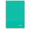 (IMP0103) IMPREX CUADERNO ESPIRAL TAPA PP FOLIO 80H 90GR 4X4 VERDE