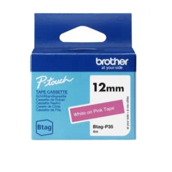 (BTAGP35) BROTHER CINTA DOMÉSTICA BTAG BLANCO SOBRE ROSA - PTN10