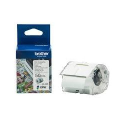 (CZ1005) BROTHER ROLLO DE CINTA ADHESIVA ZERO INK PARA ETIQUETADORA VC500W 5CMX5M