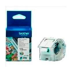 (CZ1003) BROTHER ROLLO DE CINTA ADHESIVA ZERO INK PARA ETIQUETADORA VC500W 19MMX5M
