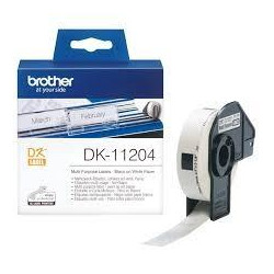 (DK11204) BROTHER ETIQUETAS PRECORTADAS  MÚLTIPLE USO 17X54MM (400 ETIQUETAS)
