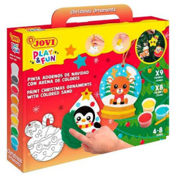 (2107) JOVI KIT PLAY&FUN PINTA CON ARENA NAVIDAD COLORES SURTIDOS