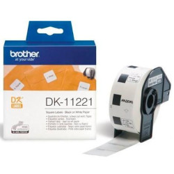 (DK11221) BROTHER ETIQUETAS PRECORTADAS CUADRADAS PAPEL TÉRMICO 23X23MM (1.000 ETIQUETAS)