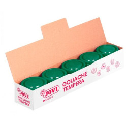 (50319) JOVI TÉMPERA ESCOLAR ESTUCHE 5 BOTES VERDE OSCURO DE 35ML