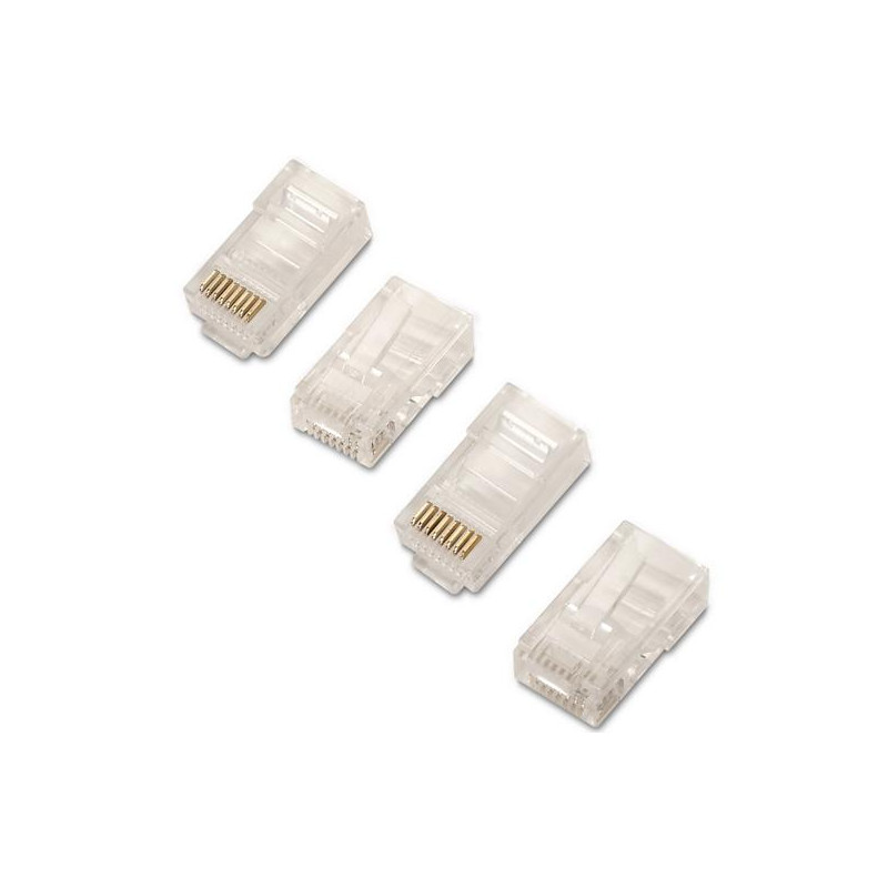 (A139-0297) AISENS CONECTOR RJ45 8 HILOS CAT.6 AWG24 (10 UDS)
