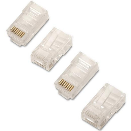 (A139-0297) AISENS CONECTOR RJ45 8 HILOS CAT.6 AWG24 (10 UDS)