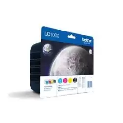 (LC1000VALBP) BROTHER TINTA BK/C/M/Y MFC DCP-130C/240C/330C/440CN - PACK 4 COLORES
