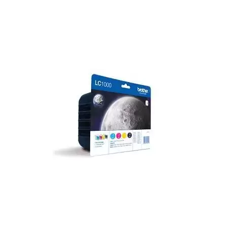 (LC1000VALBP) BROTHER TINTA BK/C/M/Y MFC DCP-130C/240C/330C/440CN - PACK 4 COLORES
