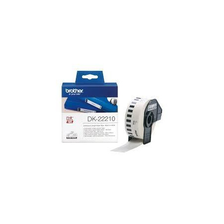 (DK22210) BROTHER CINTA CONTINUA DE PAPEL TÉRMICO ADHESIVO - BLANCO - 29MMX30