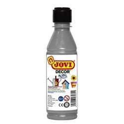 (68037) JOVI PINTURA PLÁSTICA JOVIDECOR ACRYL BOTELLA DE 250ML PLATA