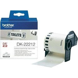 (DK22212) BROTHER CINTA CONTINUA DE PELICULA PLÁSTICA - BLANCO - 62MMX15