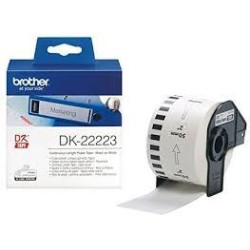 (DK22223) BROTHER CINTA CONTINUA DE PAPEL TÉRMICO ADHESIVO - BLANCO - 50MMX30