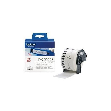 (DK22223) BROTHER CINTA CONTINUA DE PAPEL TÉRMICO ADHESIVO - BLANCO - 50MMX30
