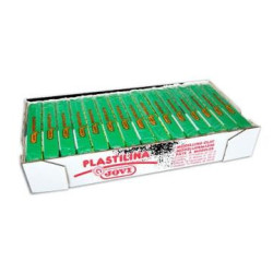 (7110) JOVI PLASTILINA SCHOOL PASTILLA 150GR VERDE CLARO CAJA 15 UD