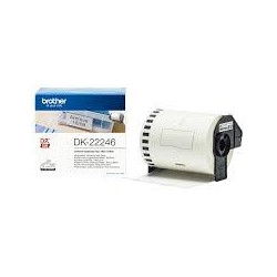 (DK22246) BROTHER CINTA CONTINUA DE PAPEL TÉRMICO ADHESIVO - BLANCO - 103MMX30