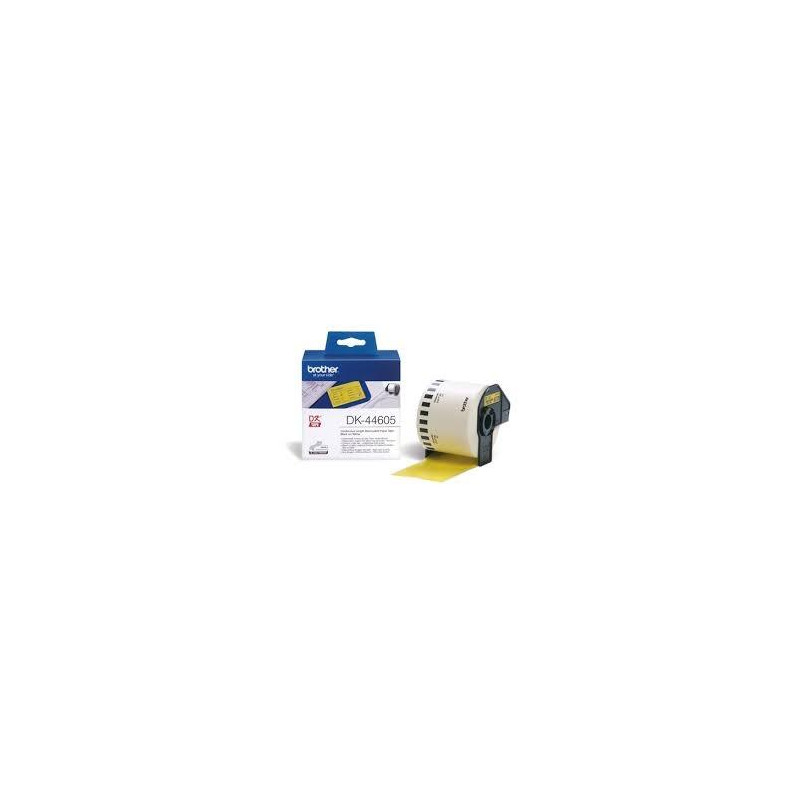 (DK44605) BROTHER CINTA CONTINUA DE PAPEL TÉRMICO REMOVIBLE - AMARILLO - 62MMX30