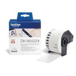 (DKN55224) BROTHER CINTA CONTINUA DE PAPEL TÉRMICO NO ADHESIVO PARA TARJETAS DE INDENTIFICACIÓN - BLANCO - 54MMX30
