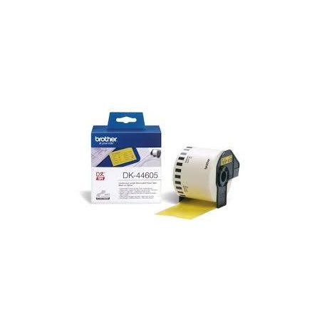 (DK44605) BROTHER CINTA CONTINUA DE PAPEL TÉRMICO REMOVIBLE - AMARILLO - 62MMX30
