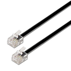 (A143-0319) AISENS CABLE DE TELÉFONO 6P4C M - M NEGRO 2