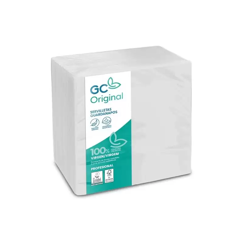 (T221131) GC SERVILLETAS 1 CAPA 30X30 PASTA FSC PACK 100U BLANCO
