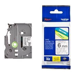 (TZE111) BROTHER CINTA ROTULADORA LAMINADA TEXTO NEGRO SOBRE TRANSPARENTE - 6MMX8M