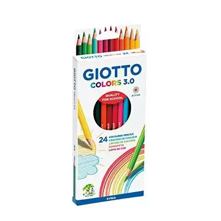 (F276700) GIOTO LÁPICES DE COLORES COLORS 3.0 SURTIDOS  ESTUCHE 24 UD