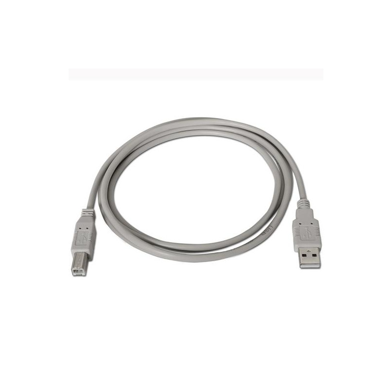(A101-0002) AISENS CABLE USB 2.0 IMPRESORA TIPO A/M - B/M BEIGE 1