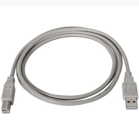 (A101-0002) AISENS CABLE USB 2.0 IMPRESORA TIPO A/M - B/M BEIGE 1
