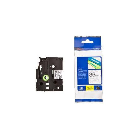 (TZE161) BROTHER CINTA ROTULADORA LAMINADA TEXTO NEGRO SOBRE TRANSPARENTE - 36MMX8M